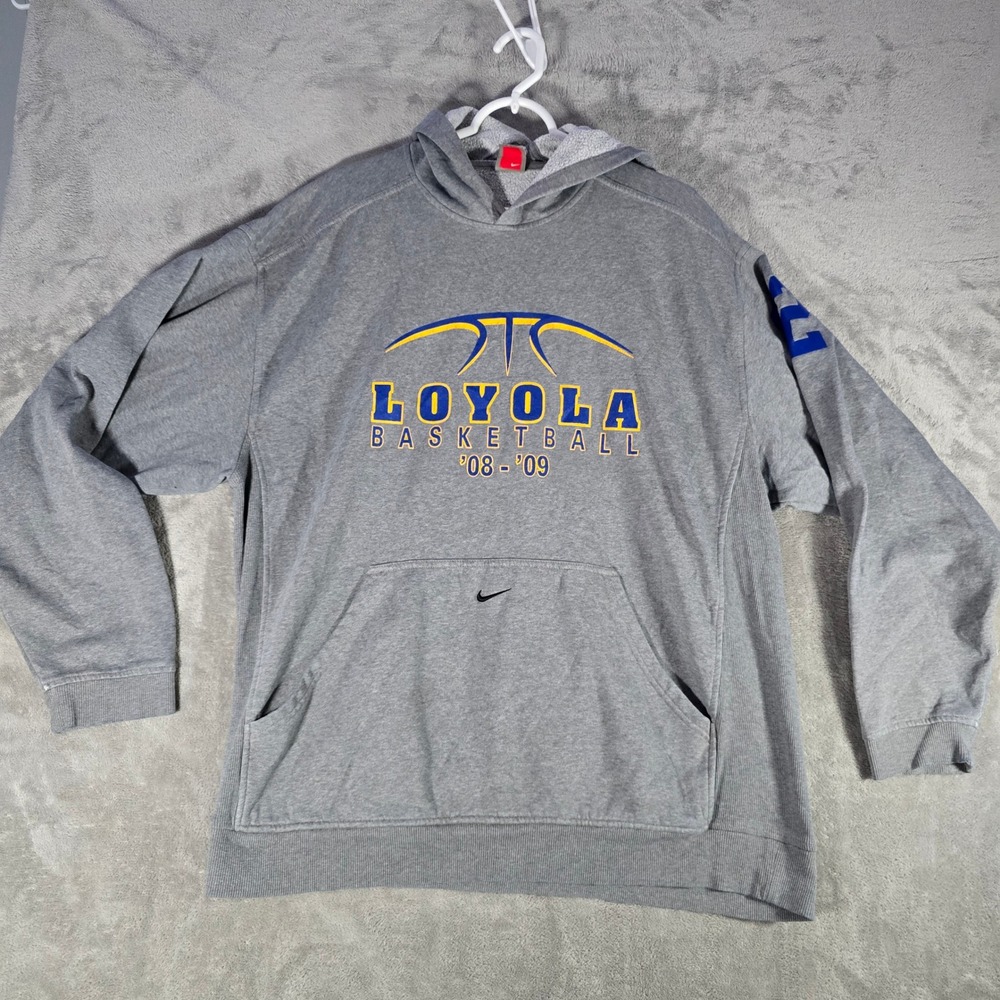 Nike‎ Loyola Basketball Hoodie Pullover Sweatshirt Number 32 Gray XL